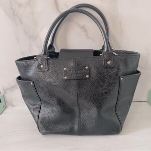 Kate Spade New York Black Pebbled Leather Tote Purse